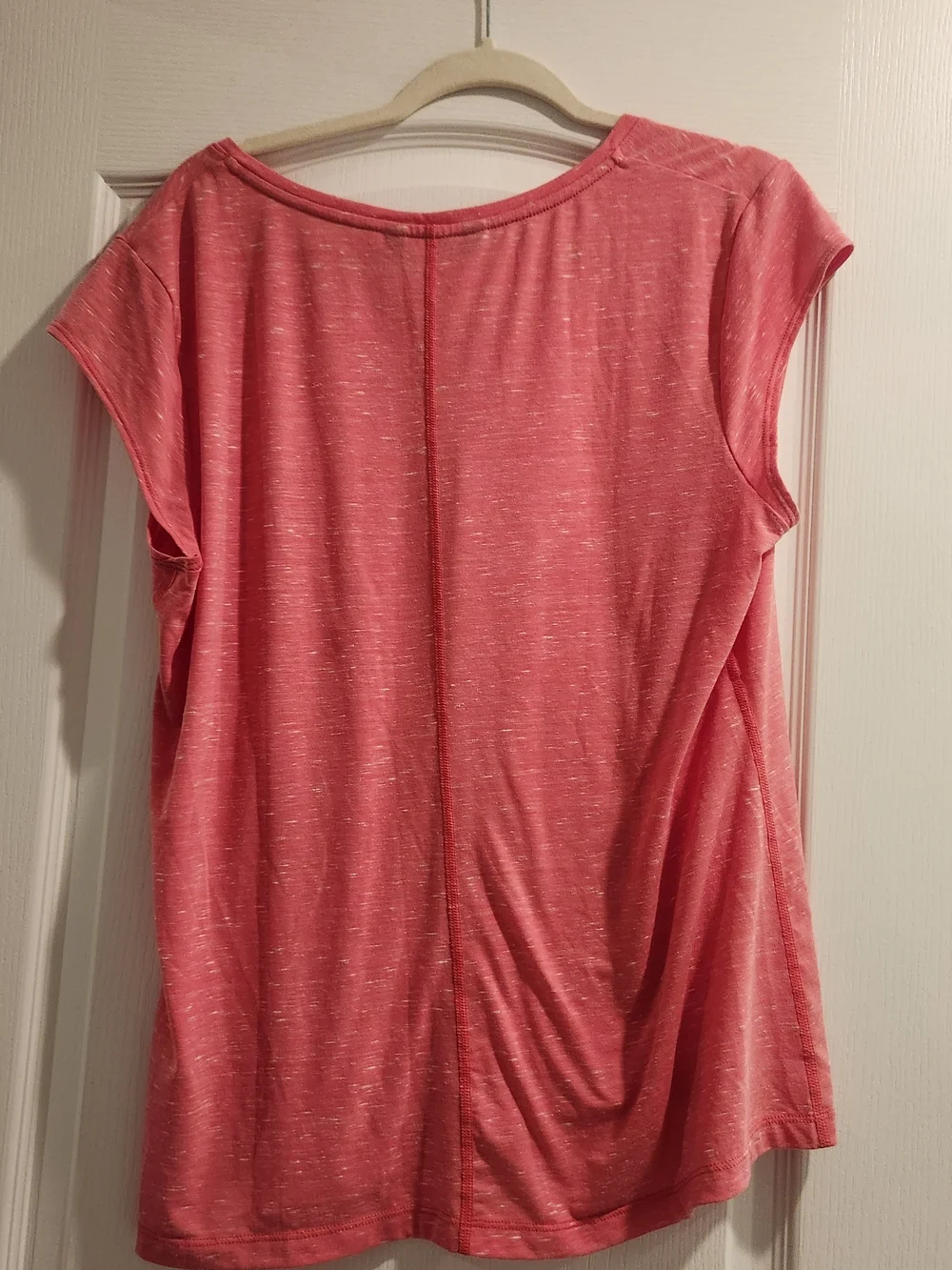 OThe North Face Pink Heather V-Neck Short Sleeve Tee XL Euc - Picture 3 of 3